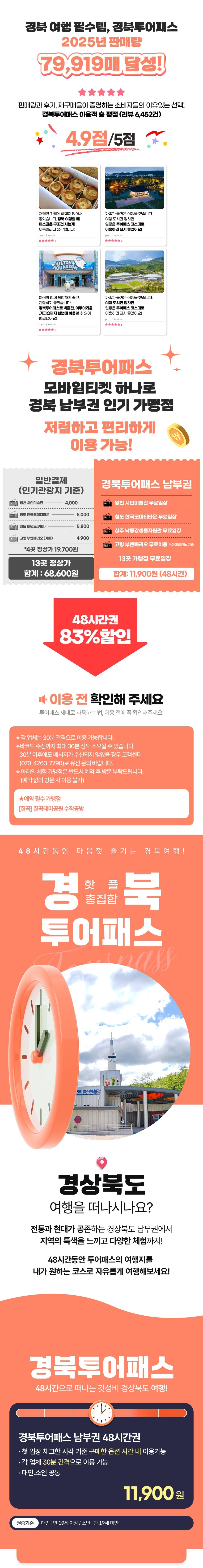 [경북투어패스] 경북투어패스 남부권  상세 이미지 1
