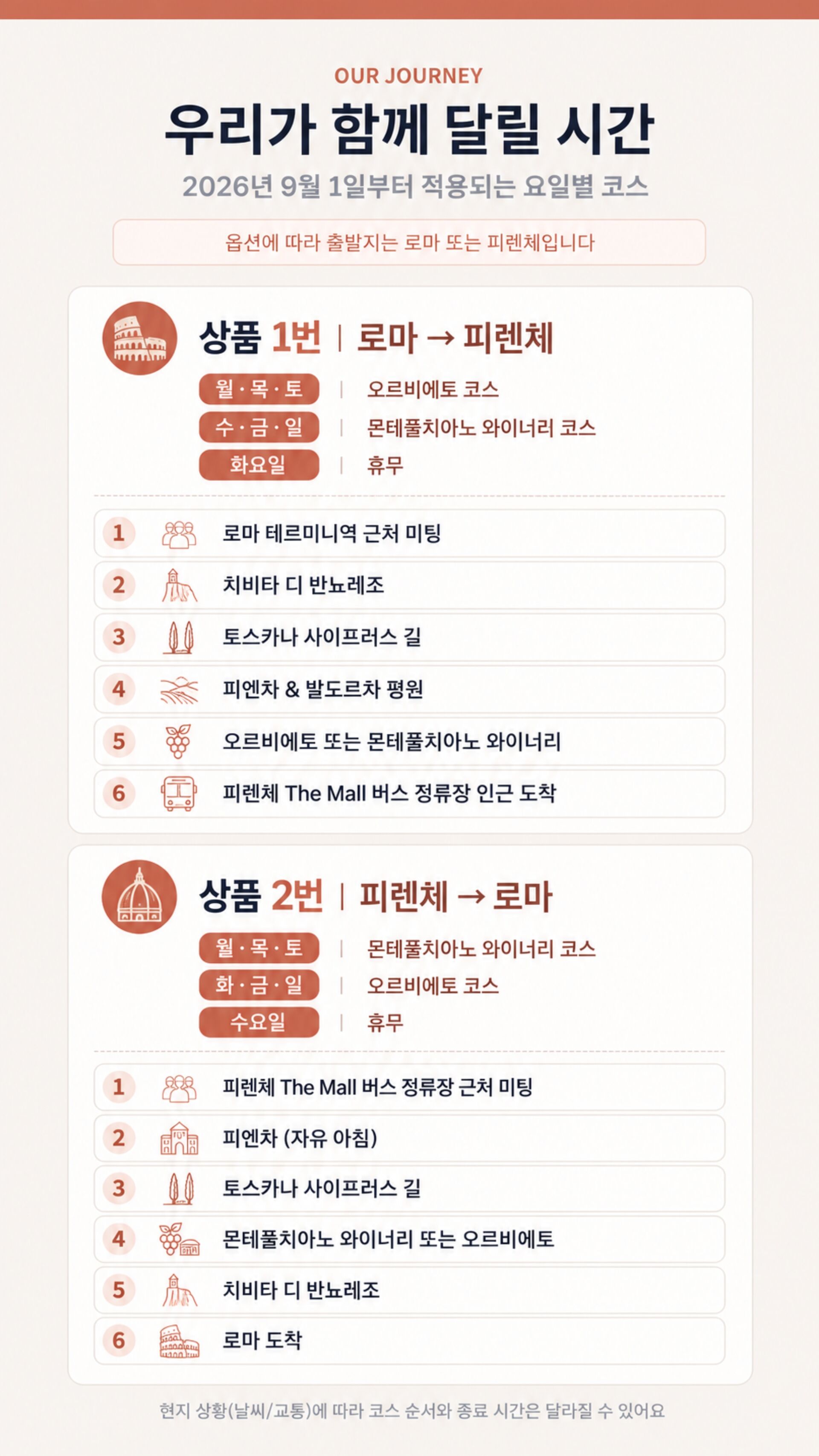 피렌체 ⇆ 로마 낭만투어와 함께 혼자가기 힘든 토스카나투어와 이동을 해결! 상세 이미지 4