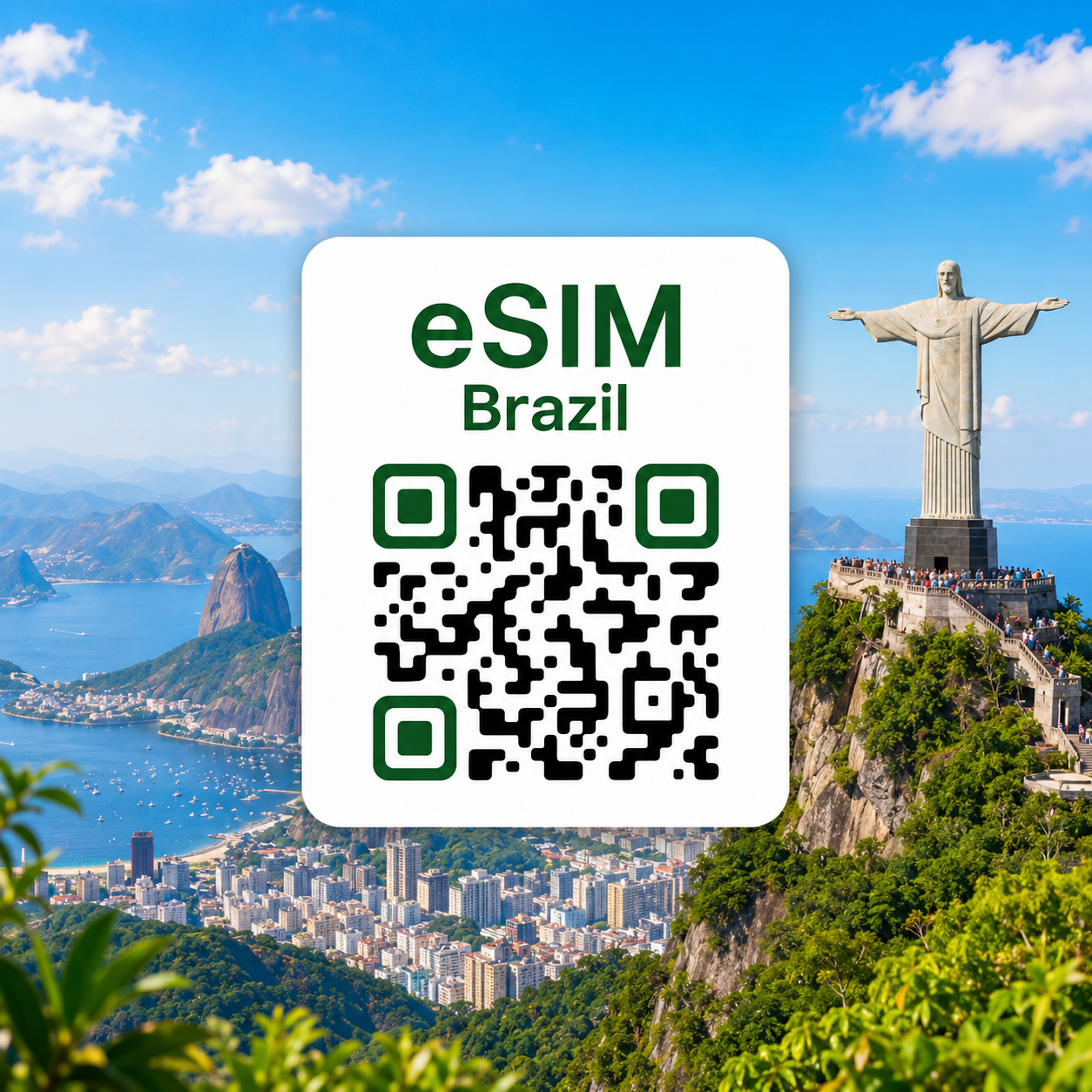 브라질 이심 eSIM 브라질리아 이과수 리우데자네이루 코르코바두언덕 이심통