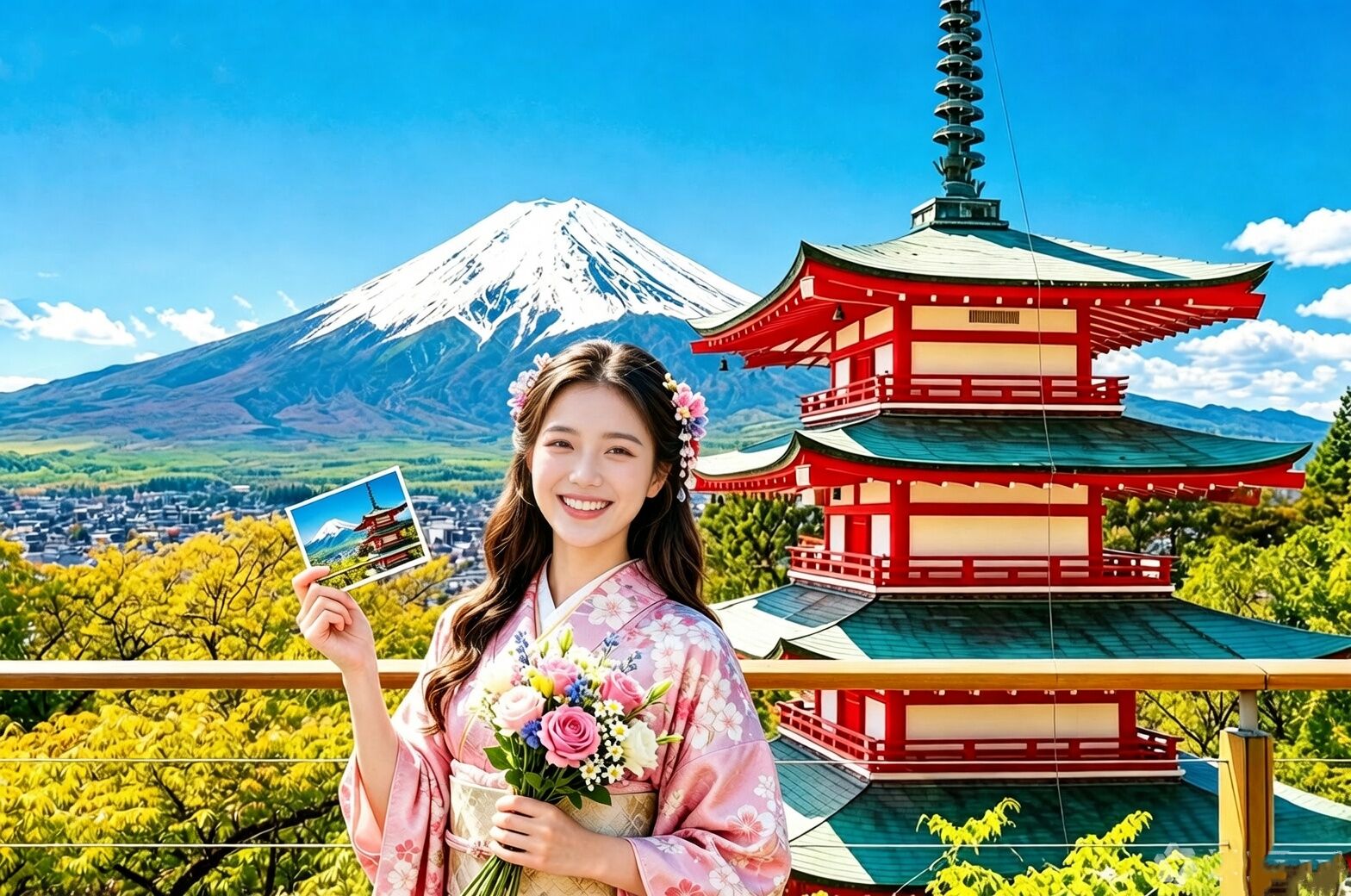 한국어 가이드🚩후지산 인스타 감성 당일치기：센겐공원, 가와구치호, 오시노 핫카이, 혼마치