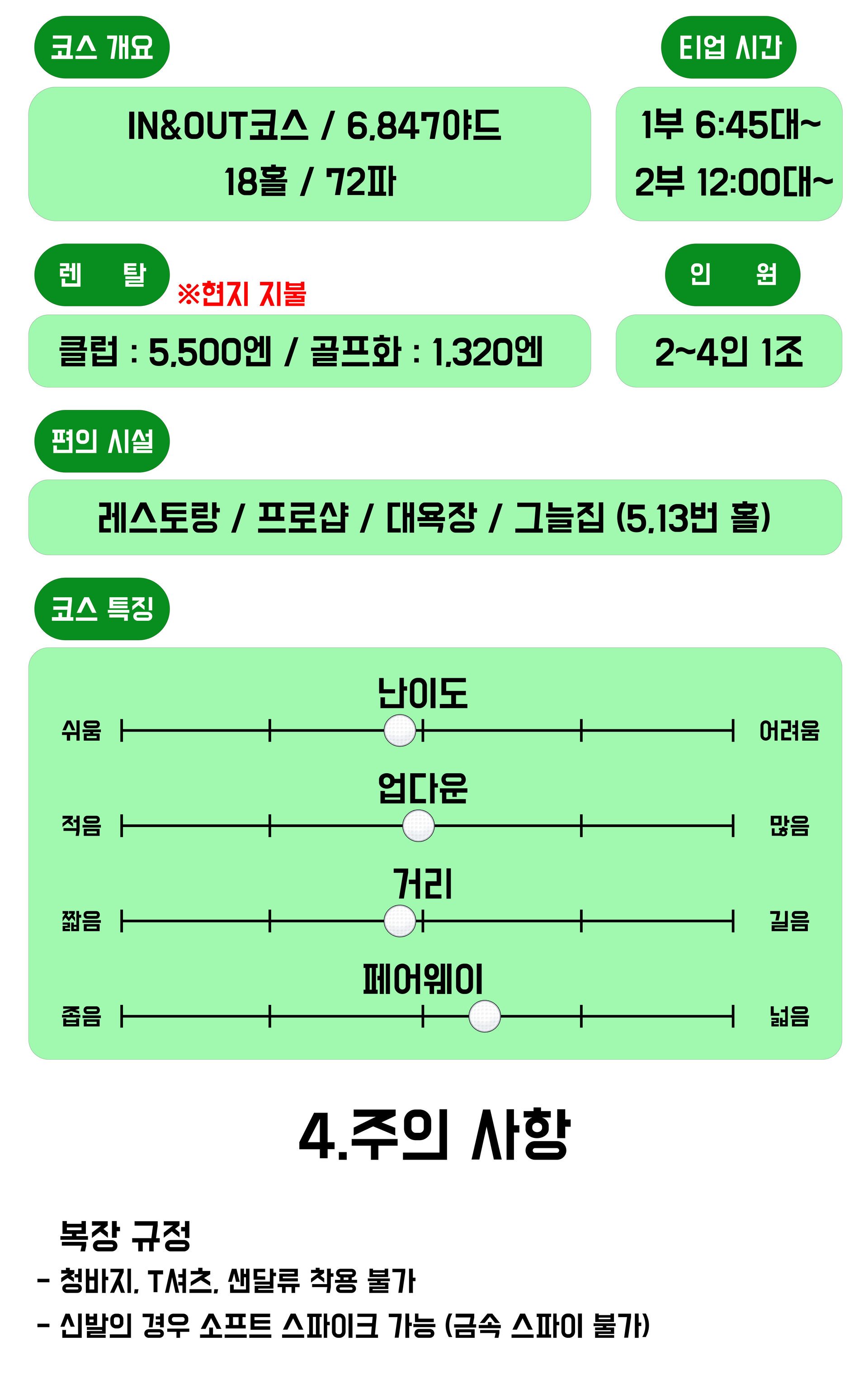 [오키나와 골프] 팜 힐스 골프 리조트 클럽 (그린+카트피+락커 포함 / 송영 옵션) 상세 이미지 6