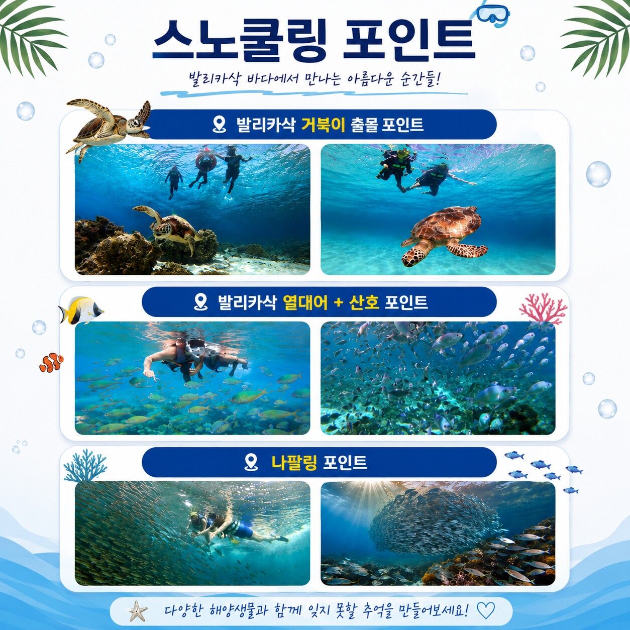 [보홀로드] 발리카삭 + 나팔링 [단독] (스노쿨세트+오리발+구명조끼+고프로+픽드랍무료 상세 이미지 3