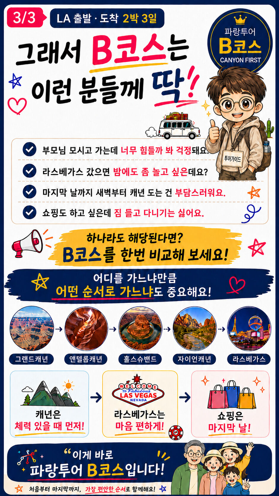 [LA출/도착]2박3일 그랜드캐년+홀스슈+엔텔롭+자이언캐년+라스베가스+파웰호수 상세 이미지 3