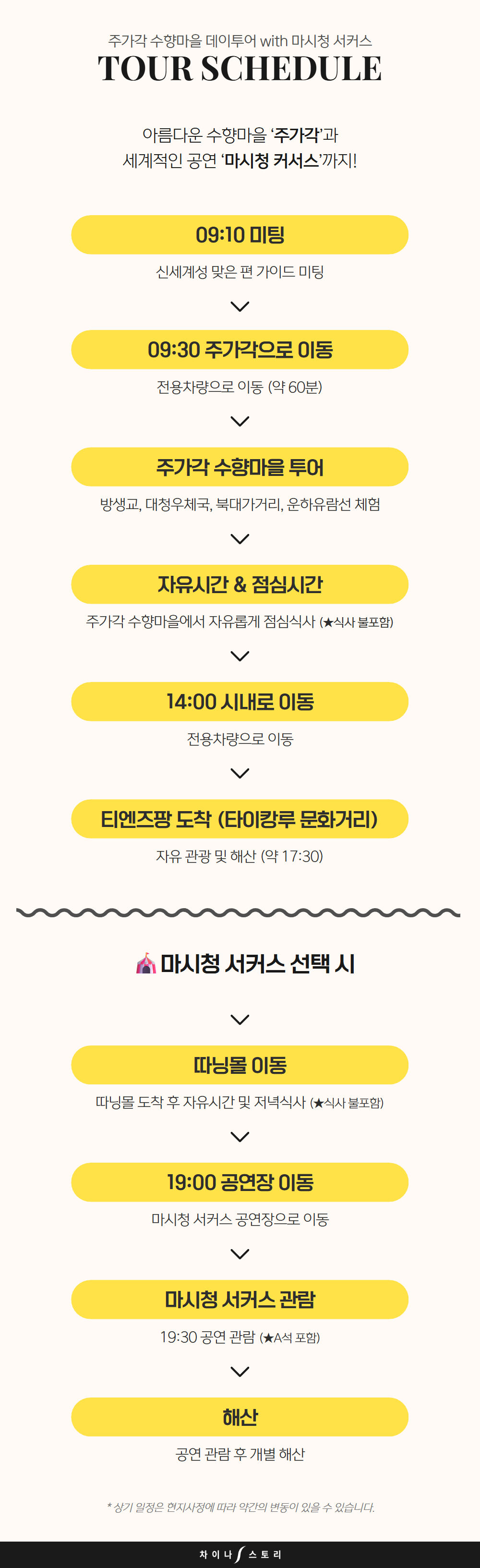 [한국어 가이드] 주가각 수향마을데이투어★운하나룻배 포함★-마시청서커스관람 선택 가능 상세 이미지 7