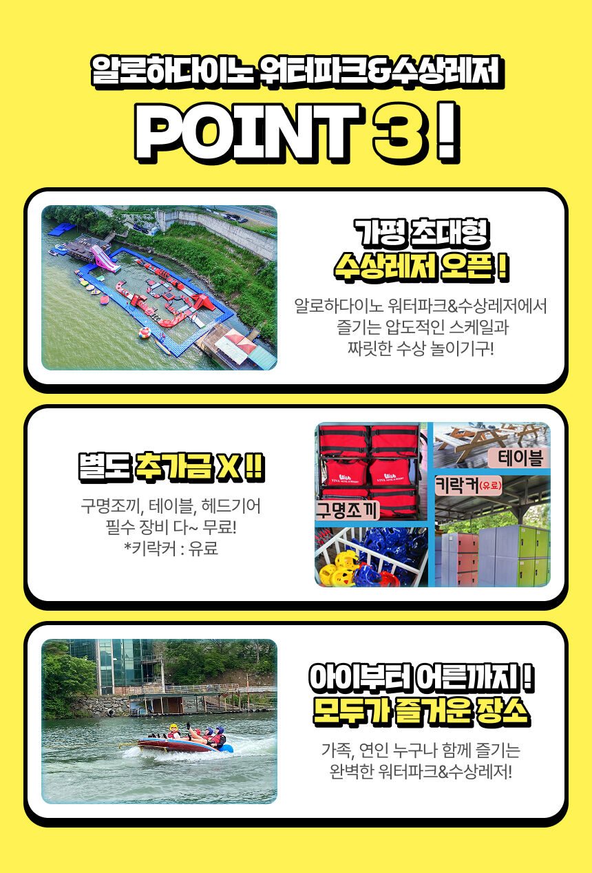 (폭탄할인 특가)가평빠지 수상레저 알로하다이노&워터파크 상세 이미지 4