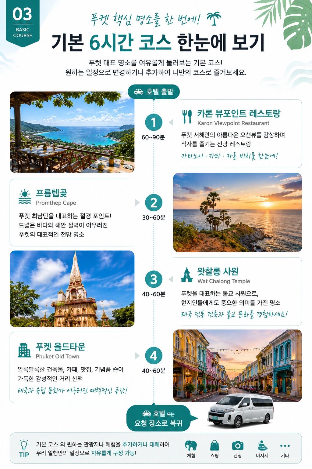 ✨ [푸켓 단독 프라이빗 시티투어] 기본 6시간부터 차랑 종류 선택 가능 상세 이미지 3