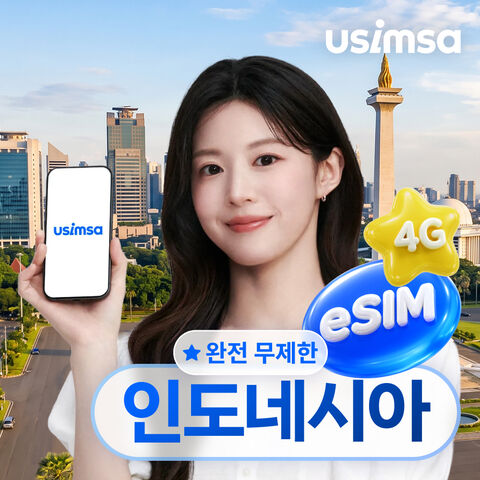 발리 여행 준비물 - 인도네시아 eSIM 발리 자카르타 데이터 매일 완전 무제한 유심사 알림톡