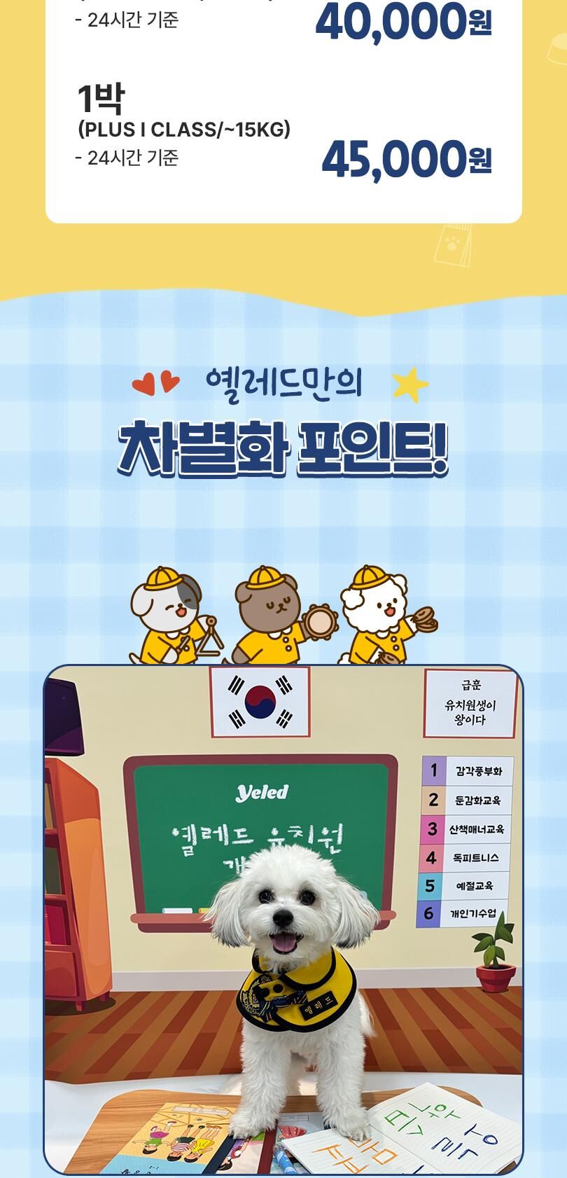 옐레드 더북한산점 애견유치원 애견호텔 이용권 상세 이미지 3