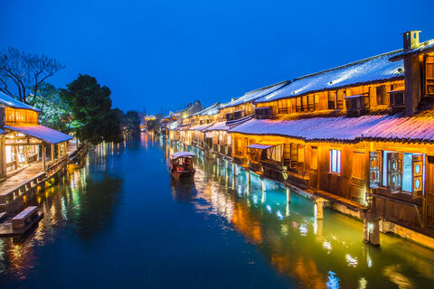 상하이 투어 - （한국어가이드+리무진VIP버스)우전야경투어+예원옛거리+한인타운