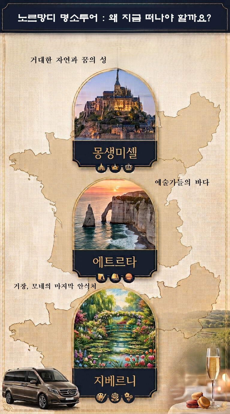 [유럽산책❤️무료샌딩] 몽생미셸+지베르니+고흐마을(or에트르타+옹플뢰르) 🍂추석특가❤️‍ 상세 이미지 4
