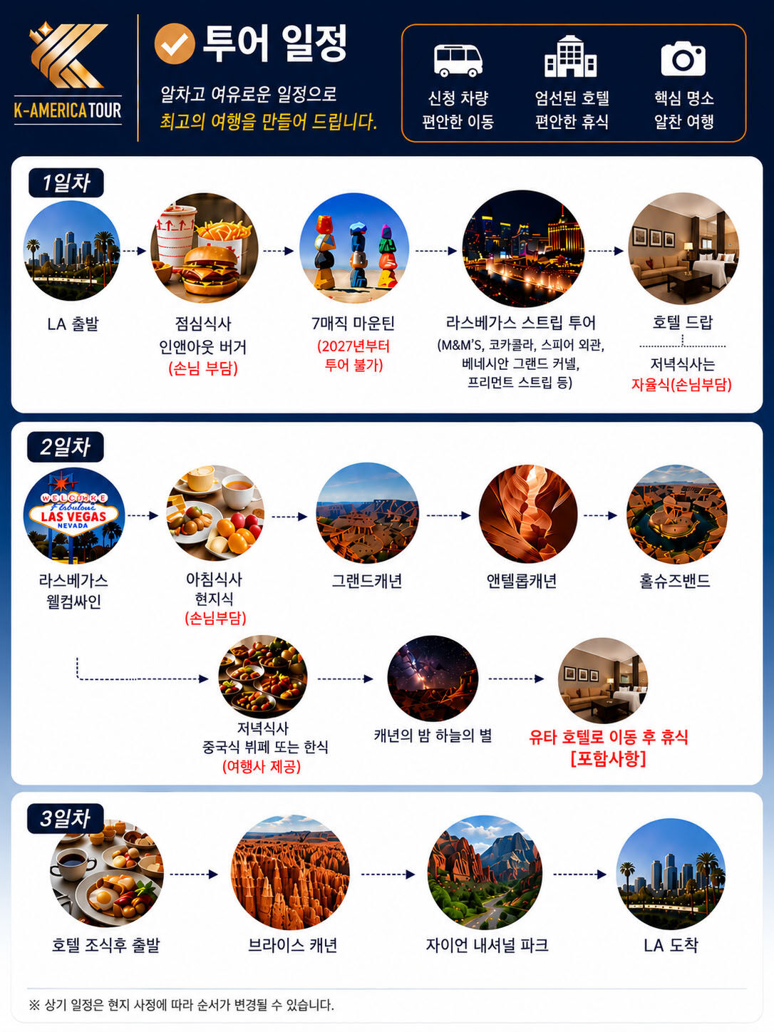 LA출/도착[2박3일] 신형벤츠+캐리어OK+고급호텔-그랜드캐년+핵심캐년(브라이스 포함) 상세 이미지 13
