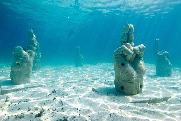 무료 교통 서비스와 Isla Mujeres의 반일 투어