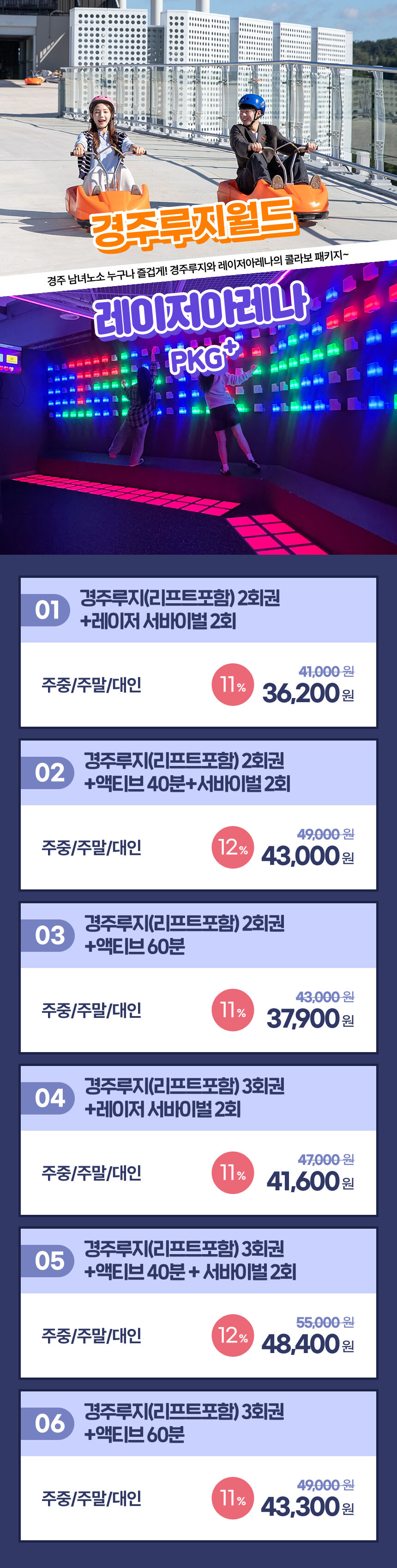[경주] 루지월드+레이저 아레나 이용권 패키지 상세 이미지 6