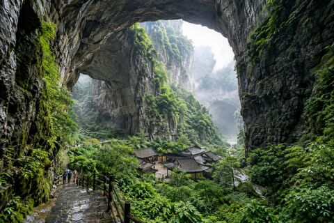 충칭 투어 - 충칭 우롱 천생삼교·용수협지봉 프라이빗 일일투어 (한국어·영어 가이드/입장권 포함)
