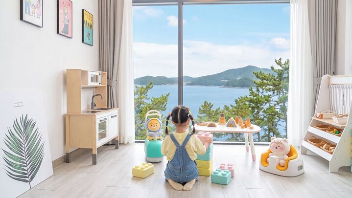 여수 씨앤블루 키즈 가족 오션뷰 펜션