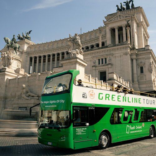자유롭게 승하차 가능한Green Line Tours 로마 버스 투어
