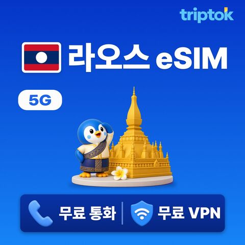 비엔티엔 여행 준비물 - 라오스 전지역 비엔티안 eSIM e심 데이터