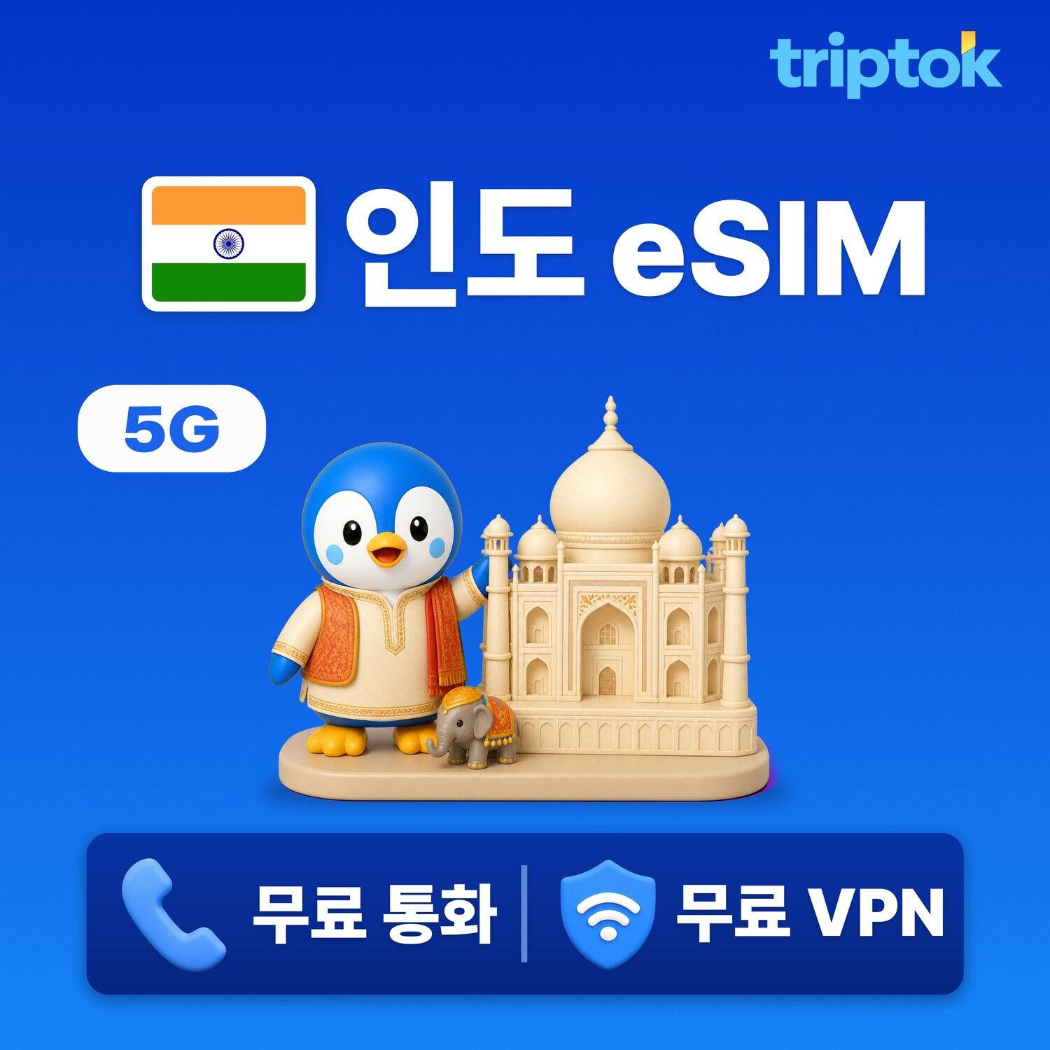 인도 전지역 델리 eSIM e심 데이터