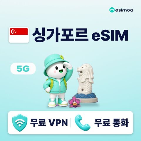 싱가포르 여행 준비물 - 싱가포르 전지역 eSIM e심 무제한 데이터
