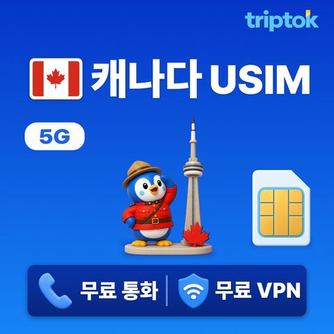 토론토 여행 준비물 - 캐나다 전지역 밴쿠버 USIM 유심 데이터
