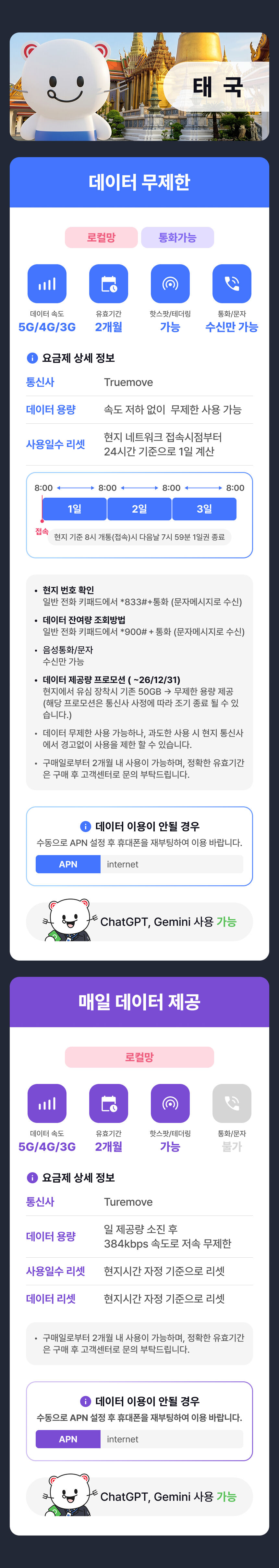 [태국유심] 데이터 무제한 방콕 여행 AIS 유심칩 도시락유심 공항수령 상세 이미지 5