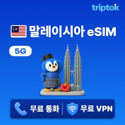 쿠알라룸푸르 여행 준비물 - 말레이시아 전지역 쿠알라룸푸르 페낭 코타키나발루 eSIM e심 데이터