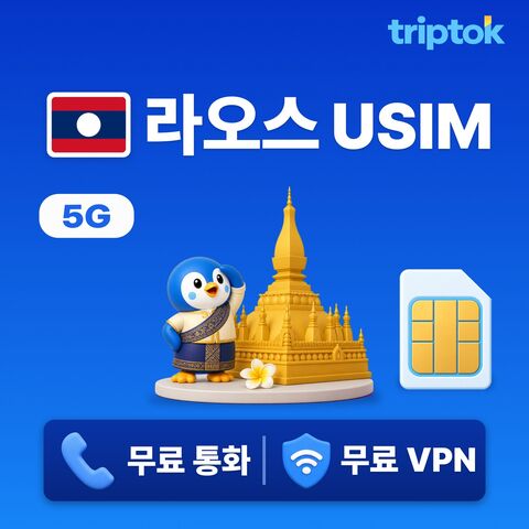 비엔티엔 여행 준비물 - 라오스 전지역 비엔티안 USIM 유심 데이터