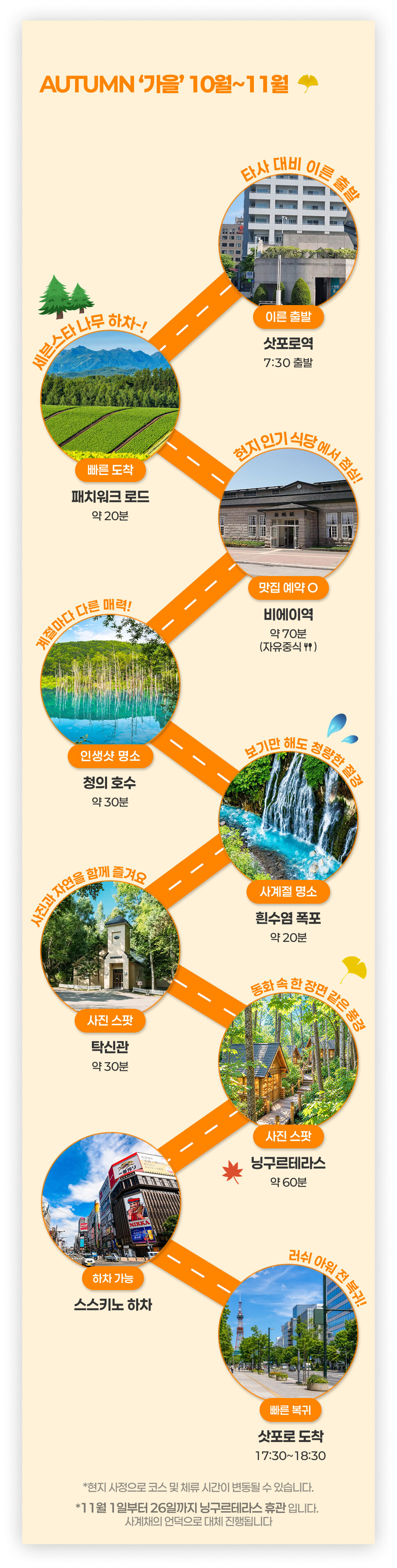 [준페이 예약] 북해도 삿포로역 출발 비에이 후라노 일일 버스투어 홋카이도 하루하루투어 상세 이미지 3