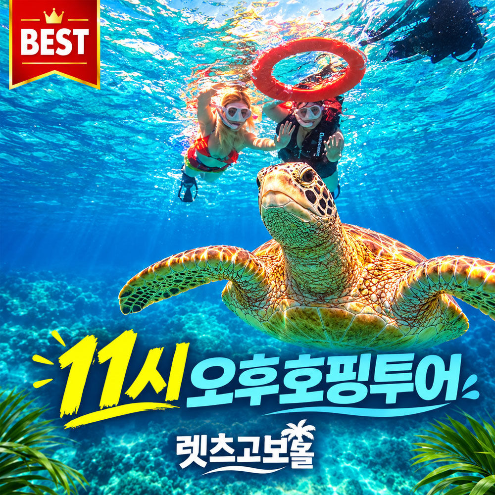 렛츠고보홀 11시 오후호핑 발리카삭(거북이+열대어)+각앙1회더+버진아일랜드 팀별전담가이드 상세 이미지 2