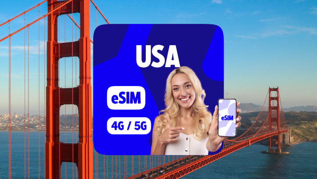 미국 데이터 플랜 4G/5G eSIM | 500MB/일-5GB/일 | 24시간 계산 | 1-365일